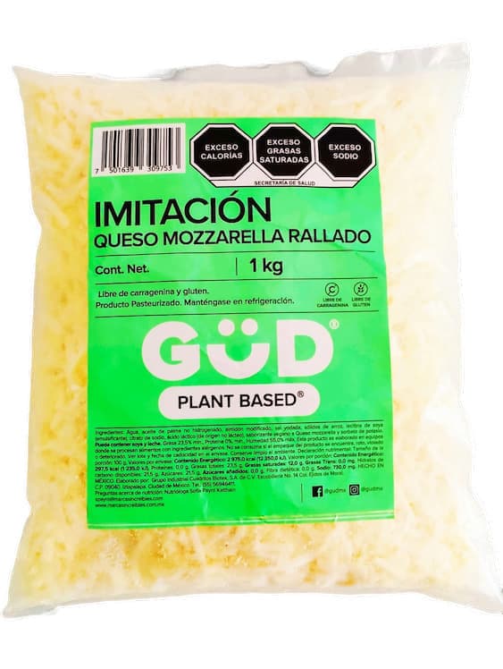 [VV-LAC-029] Queso mozarella rallado 1kg-Plant Based