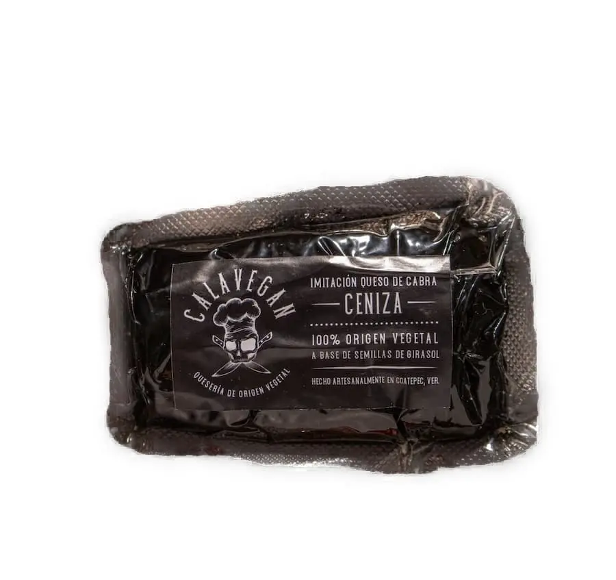 [QUESO-SIN--049] Queso sin cabra ceniza imitación 250g-Calavegan