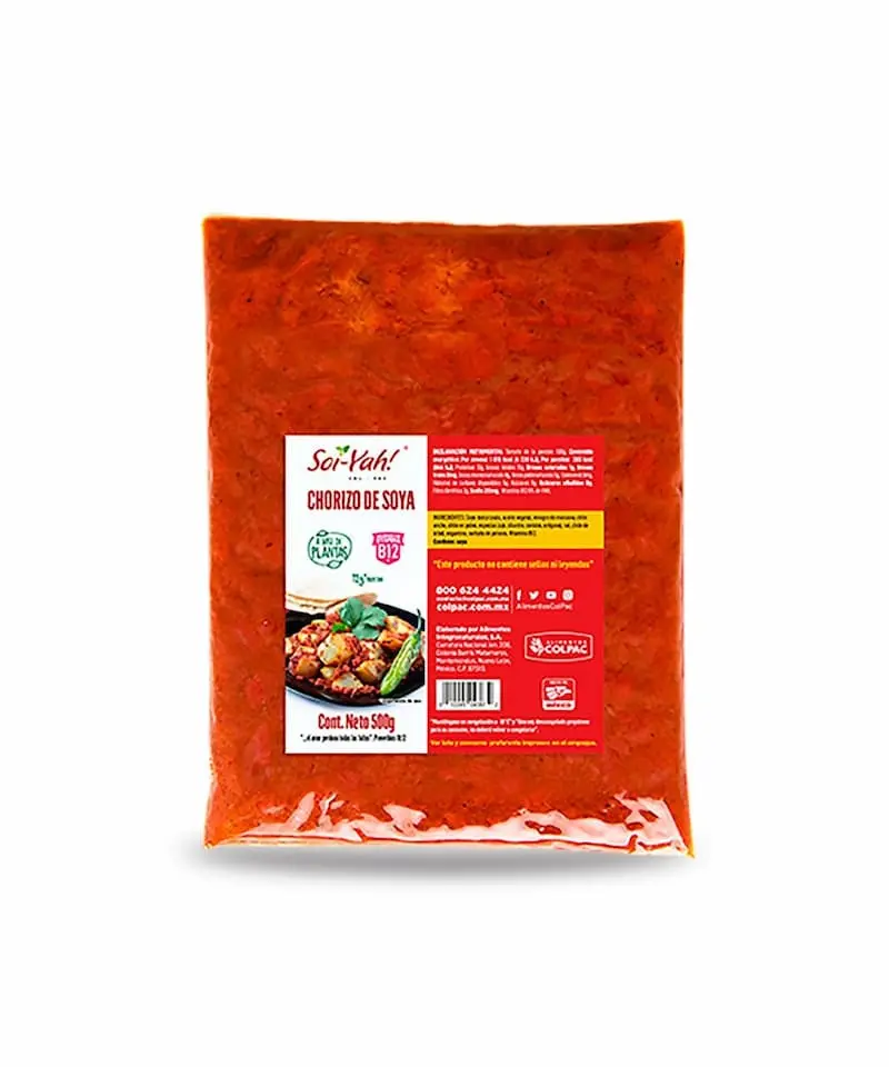[CHORIZO-DE-075] Chorizo de soya 500g-soi-yah!
